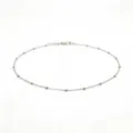 Minimalist silver waist chain with delicate metal beads, elegant and versatile accessory. - Single Layer / Silver