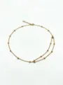 Minimalist gold waist chain with delicate beads elegant summer accessory for women dress - Double Layer / Gold