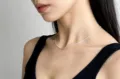 Minimalist sparkling silver clavicle chain necklace, elegant women's starlight jewelry. - Single Layer Necklace