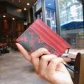 Koreanischer bedruckter Kartenhalter für Damen, modische ultradünne Mini-Brieftasche, schick. - Rot