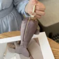 Véritable cuir mignon forme de baleine pochette à clés porte-monnaie mini porte-clés femme - Pourpre Lotus
