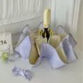 Parapluie pliable créatif bicolore avec un design violet pastel et beige élégant. - Pourpre Charmant