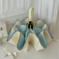 Parapluie pliant automatique à trois volets bicolore avec poignée incurvée anti-UV. - Jaune Tamago