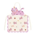 Détail de chat de dessin animé mignon de tablier de cuisine créatif anti-éclaboussures imprimé. - Chaton Violet Sangle Beiges