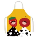 Grembiule da cucina senza maniche con motivo di frutta artistica carina per cucinare e pulire. - 65x75cm (Cotone e lino ispessiti per adulti) / Arte di San Valentino 4
