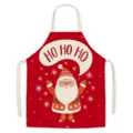 Delantal Papá Noel de Navidad lindo dibujo animado cocina hornear casa regalo rojo - Adulto / Navidad 2
