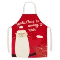 Delantal de tela de Santa Claus de Navidad lindo dibujo animado cocina casera regalo personalizado - Adulto / Navidad 3