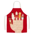 Delantal de cocina navideño con simpático diseño de Papá Noel y reno para repostería. - Adulto / Navidad 4