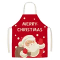 Christmas Santa cartoon fabric apron for kitchen baking, cute holiday cooking smock gift. - Christmas 12