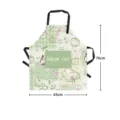 Joli tablier de cuisine en lin et coton motif chat et pomme, sangle réglable, 75x65cm taille. - Tablier avec poche chat frais 02 [boucle réglable sangle noire]
