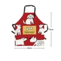 Tablier de cuisine imprimé chien de dessin animé mignon avec grande poche, tablier étanche. - Style 02 / 65x75cm