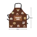 Tablier mignon avec impression de chien et poche, tissu imperméable pour la cuisine et la cuisson. - Style 04 / 65x75cm