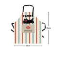 Waterproof cotton kitchen apron with cute black cat pattern, adjustable strap, 75x65cm size. - Style 07 / 65x75cm