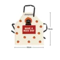 Cute cartoon cat design kitchen apron with large red pocket, adjustable straps, durable cooking fabric. - Style 08 / 65x75cm
