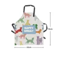 Cartoon dog print waterproof kitchen apron with large pocket, 75x65cm cooking baking bib. - Style 12 / 65x75cm