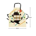 Cute black cat kitchen apron for cooking and baking, durable fabric design for daily home use. - 65x75cm / Beige