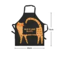Adjustable cotton kitchen apron with cute cat print, 65x75cm dimension, stylish cooking bib. - 65x75cm (Adult Thickened Cotton Linen) / Dopamine Decorative Painting Apron with Pocket 04 (Adjustable Buckle Black Strap)