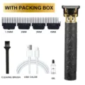 Cortapelos eléctrico inalámbrico de dragón kit de afeitado con USB y cuatro peines - ABS Black Dragon Phoenix
