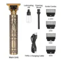 Professional vintage Buddha carving electric hair clipper set with 4 limit combs and Type-C cable - ABS Bronze Buddha Head [Upgrade]