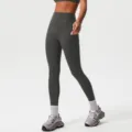 Pantalon de yoga sans coutures taille haute femme legging fitness sport course entrainement - Gris