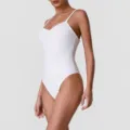 Weißer Spaghettiträger Yoga Body, hochgeschnittene Fitness Sportbekleidung für Damen Training - S / Gebleichtes Weiß
