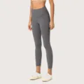 Dark Grey High Waisted Cropped Yoga Pants Soft Naked Feeling Fitness Gym Leggings - 4#/XS / Bottoms / Light Lotus Gray
