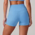 Vrouwen hoge taille yoga korte broek push up sportbroek fitness hardlopen sport zomer - S / Hemelsblauw