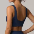 Soutien-gorge de sport bleu foncé femme maintien élevé yoga fitness course activewear top - S / Bleu marine