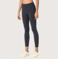 High-waisted yoga pants for women, butter-soft naked feel tummy control gym leggings 9/10 length - 4#/XS / Pure Blue Gray