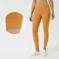 High-waisted fleece-lined yoga ankle pants for women, winter fitness running tight leggings. - 4#/XS / Bottoms / Bright Yellow (Fleece Lined)