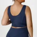 Plus Size Sport BH für Damen Fitness Yoga Crop Top atmungsaktiv Laufshirt Training Oberteil - 1XL / Oberteile / Marineblau