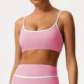 Ensemble de soutien-gorge de sport rose à séchage rapide et de yoga pour femmes. - S (Conseillé 65B-70B) / Hauts / Rose