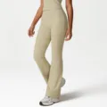 Pantalon de yoga acampanado talle alto mujer mallas fitness deportivas verde salvia suave - XL (Recomendado 62.5-67.5kg) / Caqui