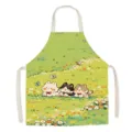 Delantal de tela con estampado de gato lindo para cocina, repostería, pintura y tareas del hogar. - Adulto / Gatito lindo 03