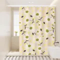 Waterproof fabric shower curtain with daisy flower pattern for modern bathroom decoration. - Smiling Flower 07