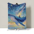 Kouberta flanelas me stylos elaiografias falaina ouranos me asteria techni gia sofa grafeio - 100x70cm Κουβέρτα Ποδιών / Αισθητική ελαιογραφία 03