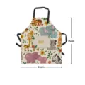 Niedliche Cartoon Zoo Tiere Erwachsenen Küchenschürze mit Tasche und verstellbaren Trägern. - 65x75cm Verdickt / Süße Cartoon Schürze 03 (Zoo)