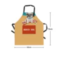 Süße Mops Hund Druck Küchenschürze mit Vordertasche für Kochen Backen Hausarbeit Alltag. - 65x75cm Verdickt / Süße Cartoon Schürze 04 (Mops)