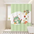 Waterproof cute cartoon dinosaur shower curtain for bathroom dry and wet separation decor. - Cat Style 05