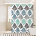 Modern waterproof shower curtain polyester blue gradient fabric for modern bathroom decor - Single Curtain (80x180cm) with Rings & Tieback / Modern Fashion 03