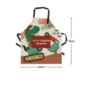 Süße Cartoon Dinosaurier Bagger Druck Küchenschürze Erwachsene Anti-Fouling Kochstoff Arbeit - 65x75cm Verdickt / Süße Cartoon Schürze 06 (Bagger)
