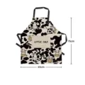 Süße Cartoon Kuh Muster Kochschürze für Erwachsene mit Tasche und angenehmem Stoffmaterial. - 65x75cm Verdickt / Süße Cartoon Schürze 07 (Kalb)
