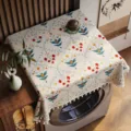 Copertura per lavatrice in stile cinese con motivo floreale elegante e nappe delicate. - 50*70cm / Collezione orchidea - stile con nappe