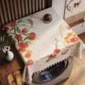 Copertura antipolvere per lavatrice frontale in stile cinese con elegante motivo litchi. - Litchi portafortuna - Stile con nappa