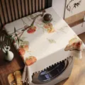 Copertura antipolvere per lavatrice in stile cinese con stampa di cachi e belle nappe. - Cachi della felicità - Stile con nappe