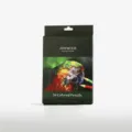 Packaging of 36 vibrant colored pencils for drawing with detailed parrot illustration. - 36 Colors Paper Box Set
