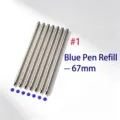 Recambio de bolígrafo de metal de 67 mm con tinta azul para papelería de oficina y escuela - No. 1 (6104468461626) / 67mm / Negro