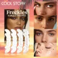 Waterproof metallic gold and silver star freckle tattoo stickers for face makeup, 8-pack - Star Dot Style (CL2505-1) / 8-Piece Color Box Set