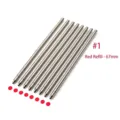 Recambio de bolígrafo de metal rojo de 67mm de longitud para papelería de oficina - No. 1 (6104468461628) / 67mm / Rojo