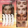Waterproof gold silver freckle temporary tattoo stickers set for face makeup patches - Heart Star Style (CL2505-4) / 8-Piece Color Box Set